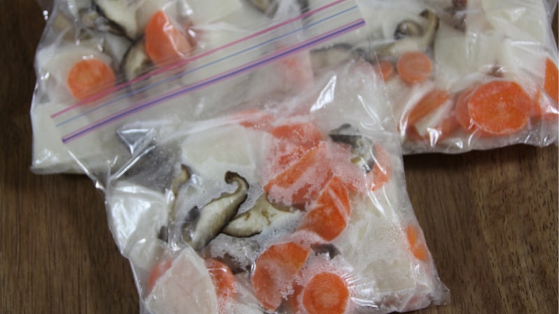 家庭の冷凍野菜イメージ